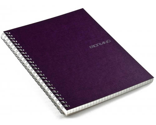 Fabriano EcoQua  Blank Notebook Spiral Binding 8.25"X11.7" Wine