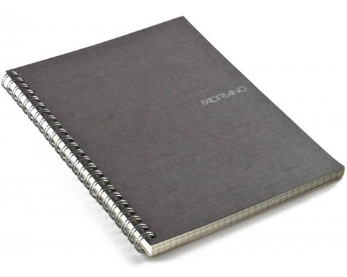 Fabriano EcoQua  Blank Notebook Spiral Binding 8.25"X11.7" Stone