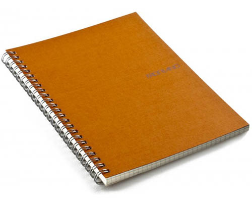 Fabriano EcoQua Grid Notebook Spiral Binding 5.8"X8.25" Orange