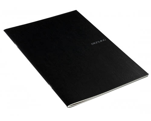 Fabriano EcoQua Blank Notebook 5.8"X8.25" Black