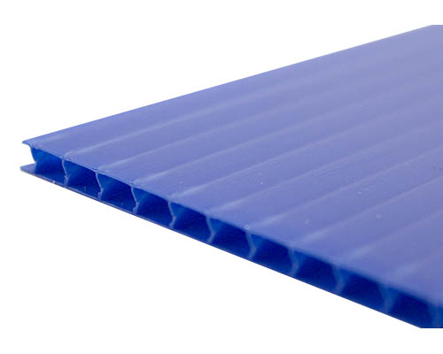 Feuille ondulée Hi-Core EM Plastic polypropylène bleu 8 pi L. x 4 pi l.