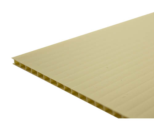 Hi-Core Corrugated Plastic Board 4 Ply 18 x 24 in. Ivory #15
