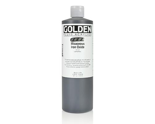 Golden Fluid Acrylic - Iridescent Micaceous Iron Oxide - 16oz