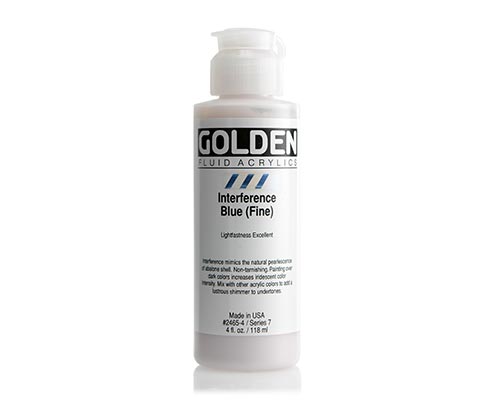 Golden Fluid Acrylic - Interference Blue Fine - 4oz