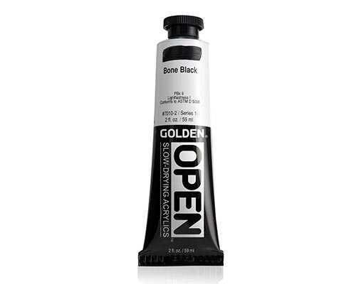 Golden OPEN Acrylics - Bone Black - 2oz