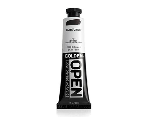 Golden OPEN Acrylics - Burnt Umber - 2oz