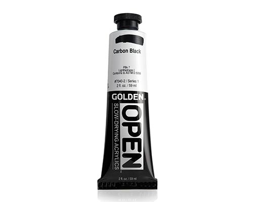Golden OPEN Acrylics - Carbon Black - 2oz