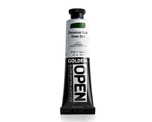 Golden OPEN Acrylics - Chromium Oxide Green Dark - 2oz