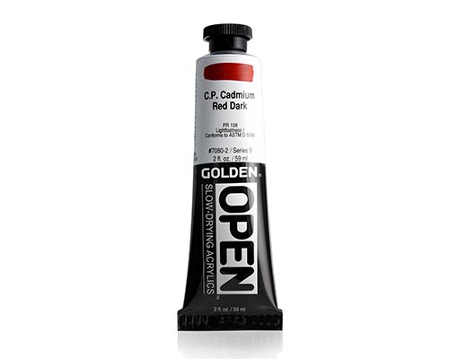 Golden OPEN Acrylics - C.P. Cadmium Red Dark - 2oz