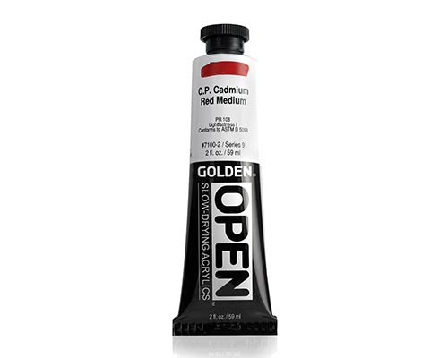 Golden OPEN Acrylics - C.P. Cadmium Red Medium - 2oz