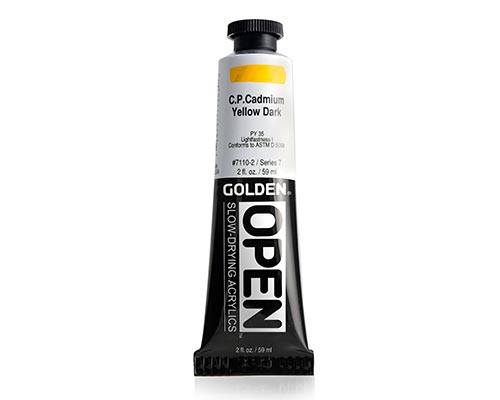Golden OPEN Acrylics - C.P. Cadmium Yellow Dark -2oz