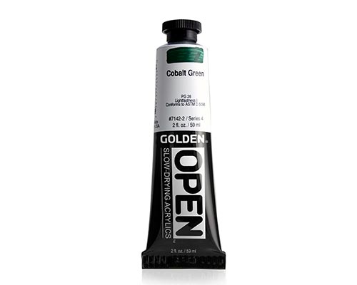 Golden OPEN Acrylics - Cobalt Green - 2oz