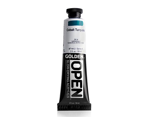 Golden OPEN Acrylics - Cobalt Turquoise - 2oz