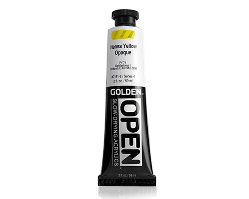 Golden OPEN Acrylics - Hansa Yellow Opaque - 2oz