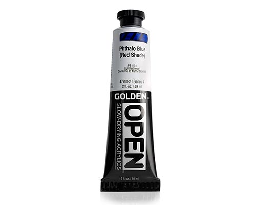 Golden OPEN Acrylics - Phthalo Blue Red Shade - 2oz