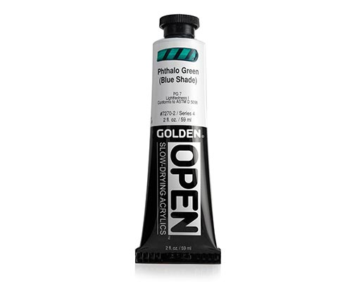 Golden OPEN Acrylics - Phthalo Green Blue Shade - 2oz