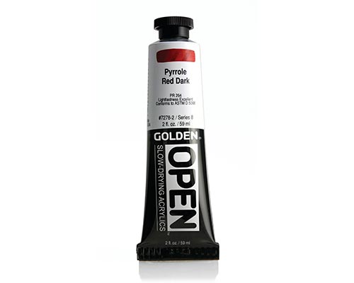 Golden OPEN Acrylics - Pyrrole Red Dark - 2oz