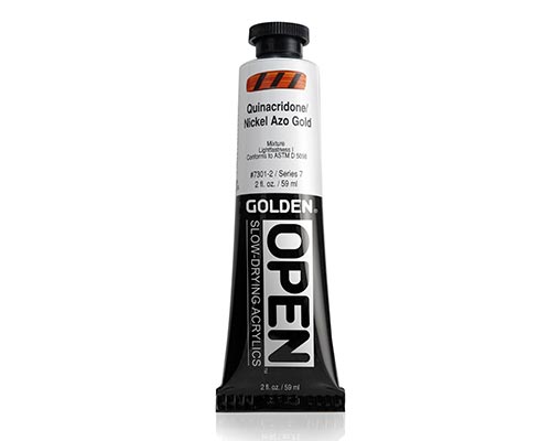 Golden OPEN Acrylics - Quinacridone Nickle Azo Gold - 2oz