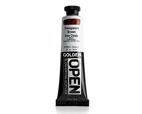 Golden OPEN Acrylics - Transparent Brown Iron Oxide - 2oz
