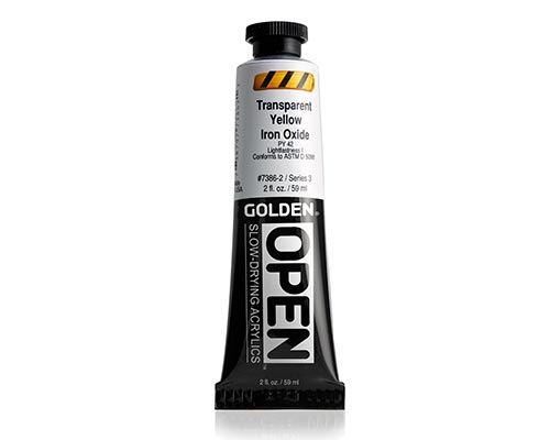 Golden OPEN Acrylics - Transparent Yellow Iron Oxide - 2oz