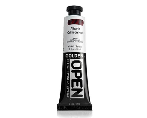 Golden OPEN Acrylics - Alizarin Crimson Hue - 2oz
