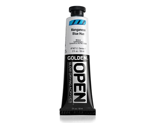 Golden OPEN Acrylics - Manganese Blue Hue - 2oz