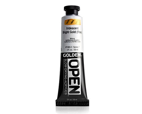 Golden OPEN Acrylics - Iridescent Bright Gold Fine - 2oz