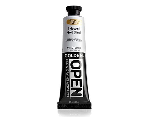 Golden OPEN Acrylics - Iridescent Gold Fine - 2oz