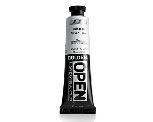 Golden OPEN Acrylics - Iridescent Silver Fine - 2oz