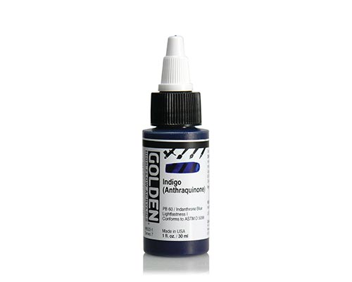 Golden High Flow Acrylics - Indigo (Anthraquinone) - 30 mL