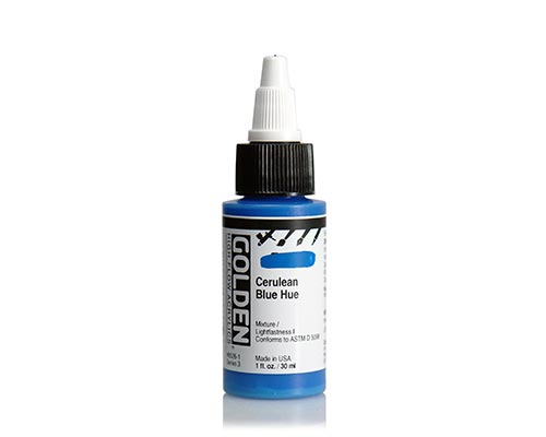 Golden High Flow Acrylics - Cerulean Blue Hue - 30 mL 