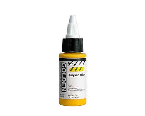 Golden High Flow Acrylics - Diarylide Yellow - 30 mL 