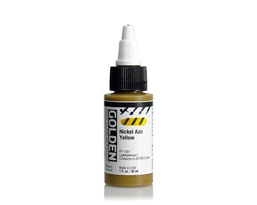 Golden High Flow Acrylics - Nickel Azo Yellow - 30 mL