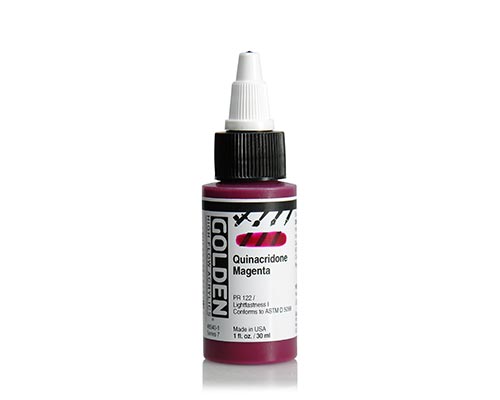 Golden High Flow Acrylics - Quinacridone Magenta - 30 mL