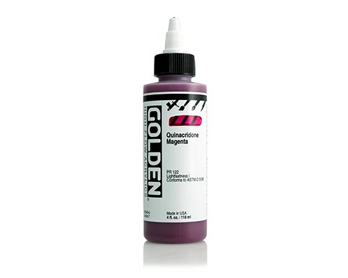 Golden High Flow Acrylics - Quinacridone Magenta - 118 mL