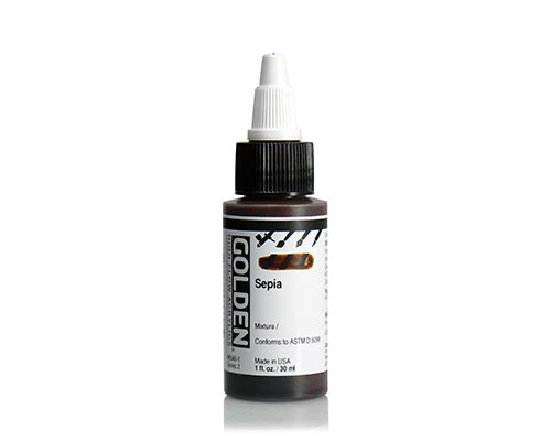 Golden High Flow Acrylics - Sepia - 30 mL