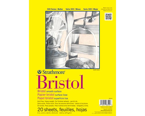 Strathmore 300 Series Bristol Pad - Smooth - 9 x 12 in.