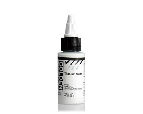 Golden High Flow Acrylics - Titanium White - 30 mL 