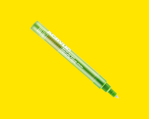 Montana Acrylic Marker - 0.7mm Extra Fine -  Shock Yellow Light 