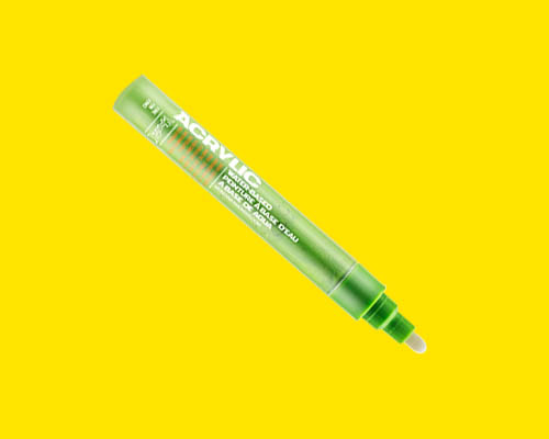 Montana Acrylic Marker - 2mm Fine - Shock Yellow Light 