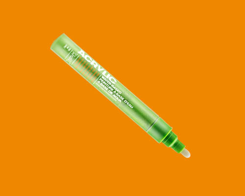 Montana Acrylic Marker - 2mm Fine - Shock Orange Light