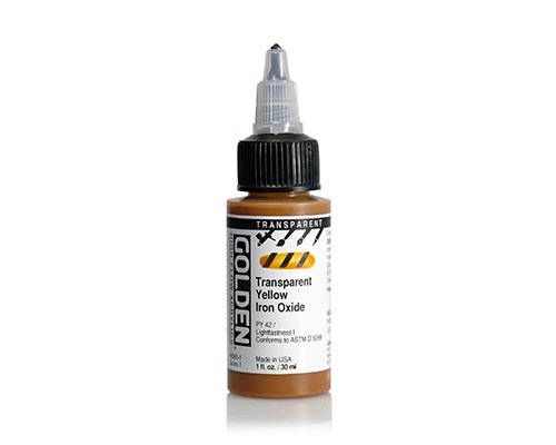 Golden High Flow Acrylics - Transparent Yellow Iron Oxide - 30mL