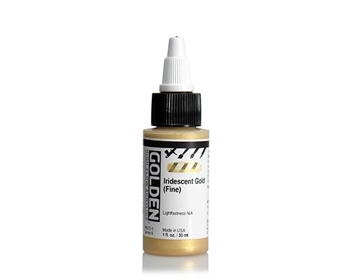 Golden High Flow Acrylics - Iridescent Gold - 30 mL