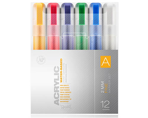 Montana Acrylic Marker - Set of 12 - Fine A