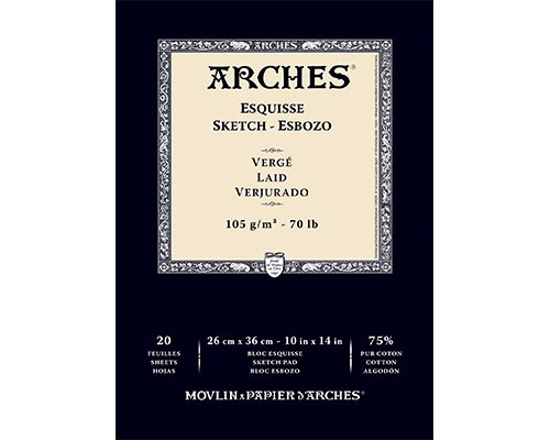 Arches Sketch Pad  70 lb.  20 Sheets  Natural White 10 x 14 in.