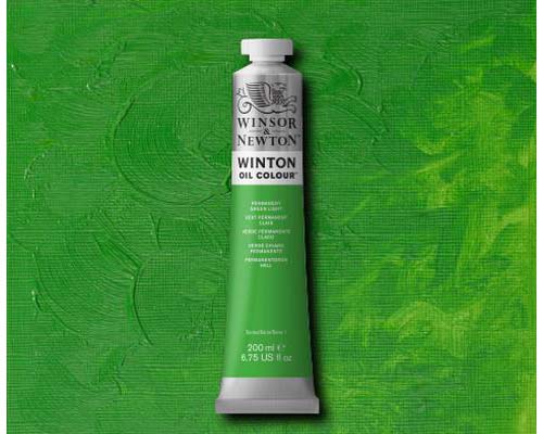 Winsor & Newton Winton Oil Colour - Permanent Green Light - 200mL