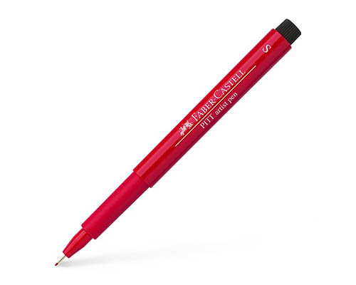 Faber-Castell  India Ink Pitt Artist Pen - Superfine - 219 Deep Scarlet Red