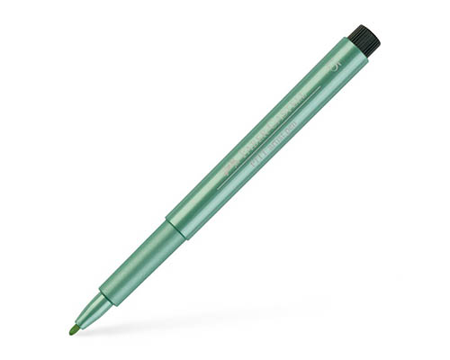 Faber-Castell India Ink Pitt Brush Pen - 294 Green Metallic