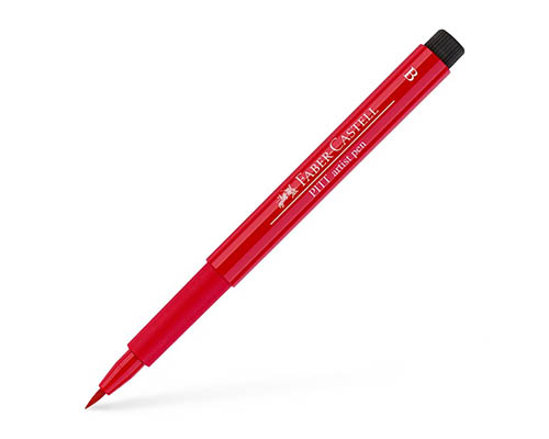 Faber-Castell India Ink Pitt Brush Pen - 219 Deep Scarlet Red