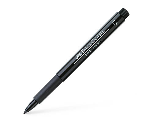Faber-Castell  India Ink Pitt Artist Pen - Black - 1.5 mm